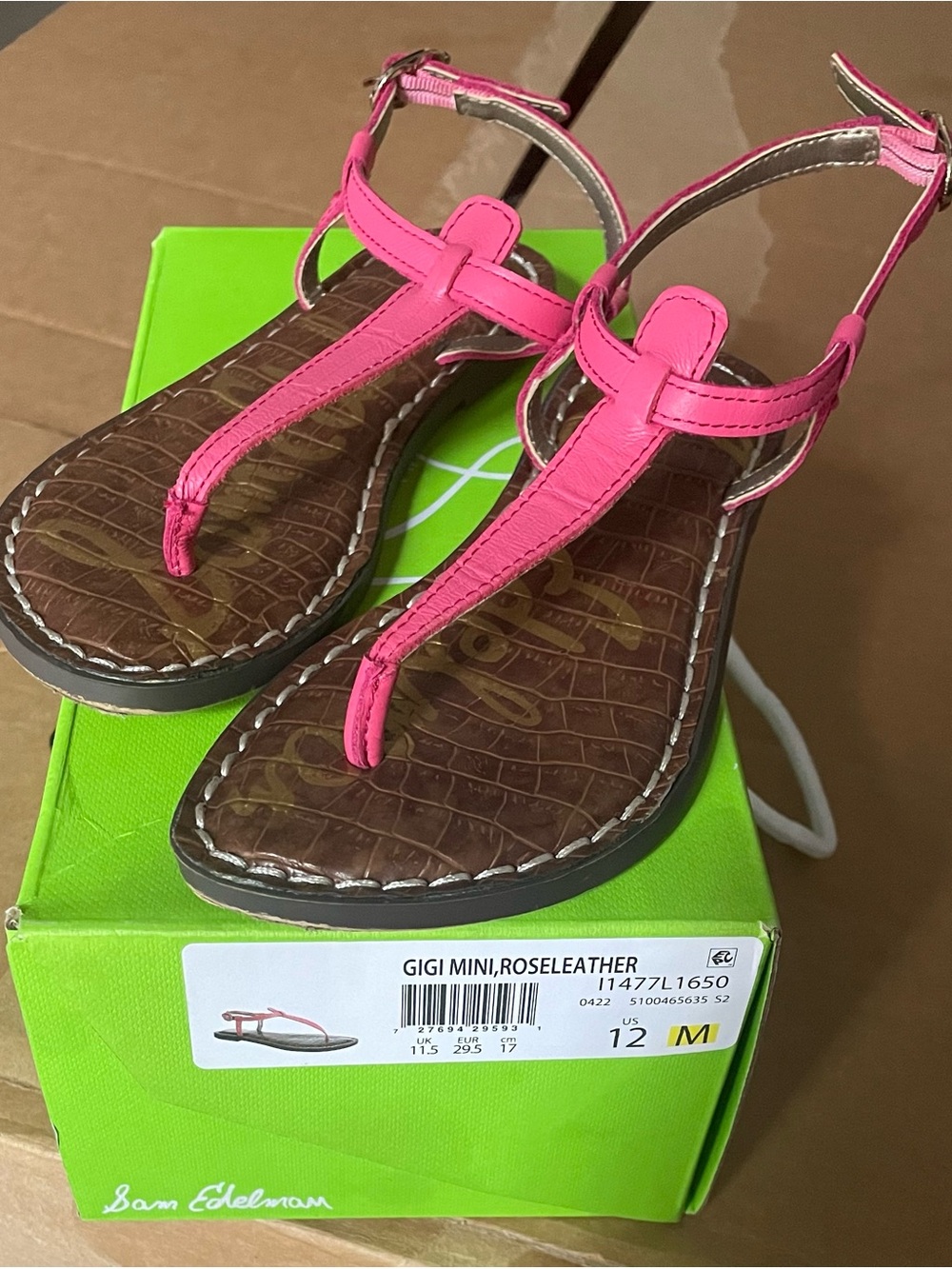 Sam Edelman Kids Gigi Mini Sandals in Bright Pink